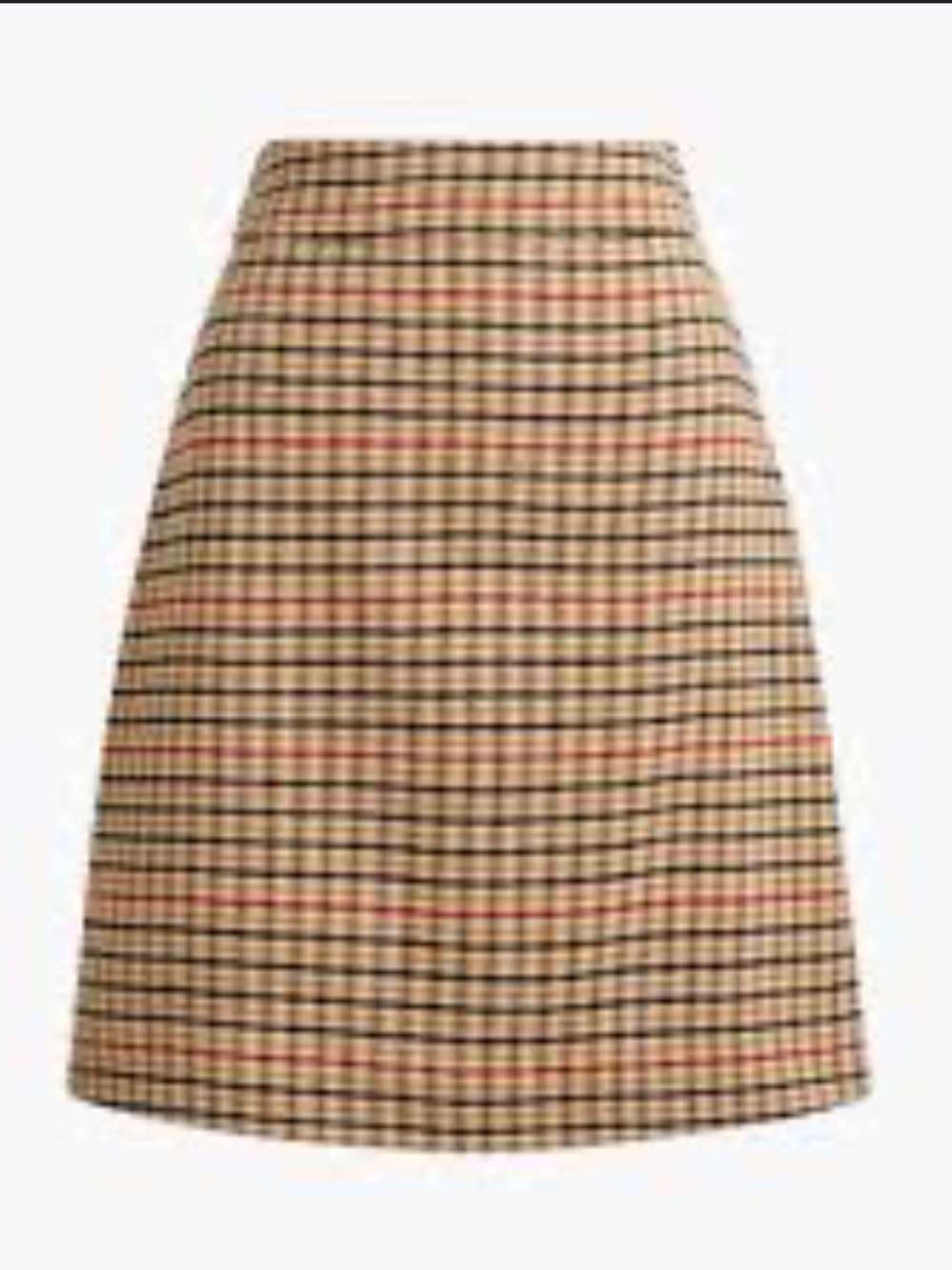 J Crew Plaid Wool-Blend A-Line Mini Skirt